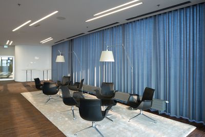 Curtain Systems, SG 5600, Colorama 2, Room shot "Styria Media Tower", Graz, Austria, Wave