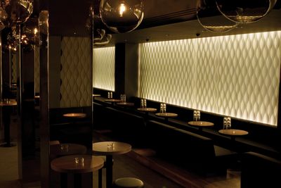 Sistemas de bandas verticales, SG 2810, Multi Visio, Room shot "Amber Club", Zurich, Switzerland, Vertical Waves