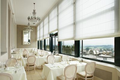 Systèmes rideaux drapés, SG 2360, Colorama 1, Room shot "Hotel Chateau Gütsch", Lucerne, Switzerland