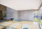 Curtain Systems, SG 3870, Yoga room, recessed curtain track Curtain Systems, SG 3870, Yoga room, recessed curtain track
